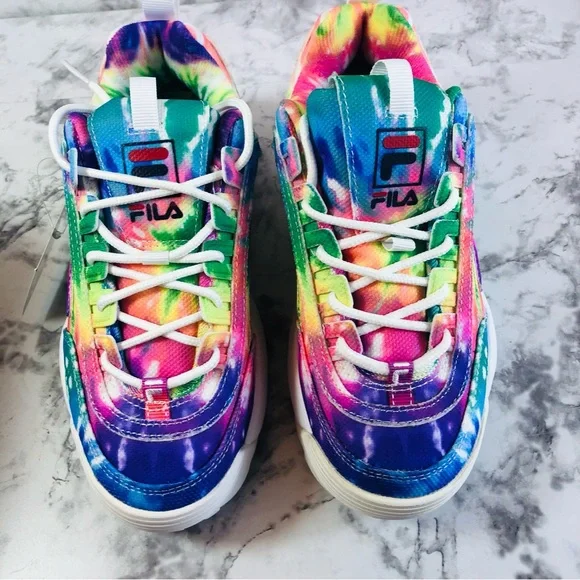 NEW Fila Disruptor II Tie Dye 5XM00819-775 Womens Shoes Sneakers Size 6 - Picture 1 of 14